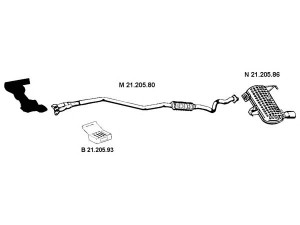 EBERSPÄCHER 212297 išmetimo sistema 
 Išmetimo sistema -> Išmetimo sistema, visa