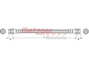 METZGER 4110884 stabdžių žarnelė 
 Stabdžių sistema -> Stabdžių žarnelės
2K0 611 775K, 2K0 611 775L, 2K0 611 775S