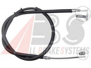 A.B.S. K13952 trosas, stovėjimo stabdys 
 Stabdžių sistema -> Valdymo svirtys/trosai
1K0.609.721BF, 1K0.609.721BG, 1718302