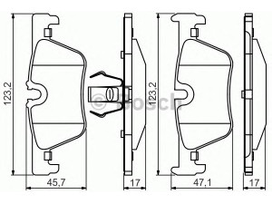 BOSCH 0 986 495 289 stabdžių trinkelių rinkinys, diskinis stabdys 
 Techninės priežiūros dalys -> Papildomas remontas
34 20 6 799 809, 34 21 6 850 569