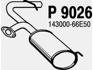 FENNO P9026 galinis duslintuvas 
 Išmetimo sistema -> Duslintuvas
1430-066E50