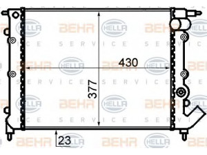 HELLA 8MK 376 706-411 radiatorius, variklio aušinimas 
 Aušinimo sistema -> Radiatorius/alyvos aušintuvas -> Radiatorius/dalys
60 06 000 709, 60 06 000 710, 77 01 047 888