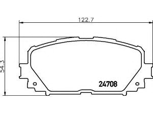 HELLA 8DB 355 013-901 stabdžių trinkelių rinkinys, diskinis stabdys 
 Techninės priežiūros dalys -> Papildomas remontas
044650D130, 044650D150, 044650D160