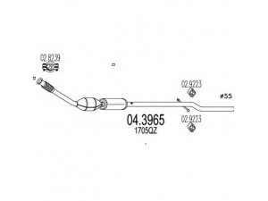 MTS 04.3965 katalizatoriaus keitiklis 
 Išmetimo sistema -> Katalizatoriaus keitiklis
1705QZ
