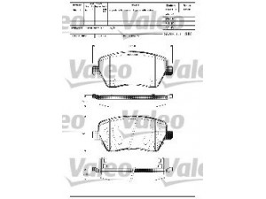 VALEO 598641 stabdžių trinkelių rinkinys, diskinis stabdys 
 Techninės priežiūros dalys -> Papildomas remontas
410608481R, 4154210510, 41060-AX625