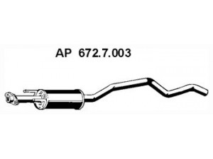 EBERSPÄCHER 672.7.003 priekinis duslintuvas 
 Išmetimo sistema -> Duslintuvas
58 52 920, 8 52 910