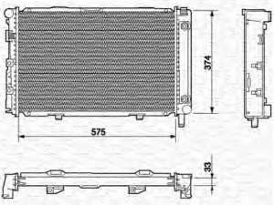 MAGNETI MARELLI 350213538000 radiatorius, variklio aušinimas 
 Aušinimo sistema -> Radiatorius/alyvos aušintuvas -> Radiatorius/dalys
2015004103, 2015004203