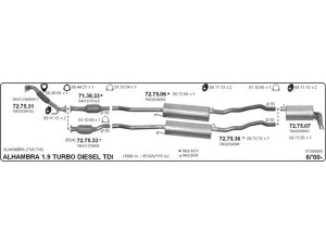 IMASAF 573000005 išmetimo sistema 
 Išmetimo sistema -> Išmetimo sistema, visa