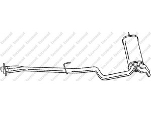 BOSAL 288-119 galinis duslintuvas 
 Išmetimo sistema -> Duslintuvas
210 490 57 21