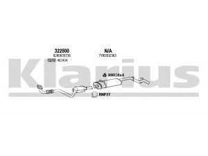 KLARIUS 721070U išmetimo sistema 
 Išmetimo sistema -> Išmetimo sistema, visa