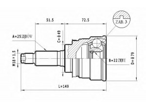 STATIM C.634 jungčių komplektas, kardaninis velenas 
 Ratų pavara -> Sujungimai/komplektas
44101-64B10, 44101-64B11, 44101-64B20