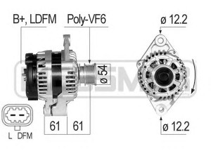 ERA 210826 kintamosios srovės generatorius 
 Elektros įranga -> Kint. sr. generatorius/dalys -> Kintamosios srovės generatorius
12 02 236, 12 04 643, 13 229 990