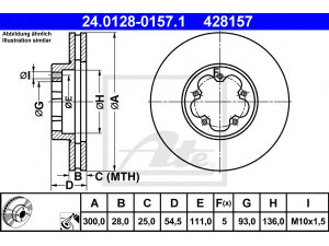 ATE 24.0128-0157.1 stabdžių diskas 
 Dviratė transporto priemonės -> Stabdžių sistema -> Stabdžių diskai / priedai
1371393, 1503287, 1546747, 6C11-1125-A1B