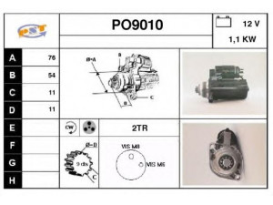 SNRA PO9010 starteris 
 Elektros įranga -> Starterio sistema -> Starteris
98660410400