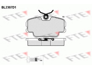 FTE BL2307D1 stabdžių trinkelių rinkinys, diskinis stabdys 
 Techninės priežiūros dalys -> Papildomas remontas
34 11 1 154 443, 001 420 10 20