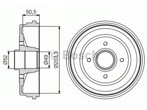 BOSCH 0 986 477 205 stabdžių būgnas 
 Stabdžių sistema -> Būgninis stabdys -> Stabdžių būgnas
43 20 217 82R, 82 00 276 843