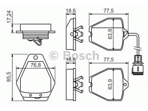 BOSCH 0 986 494 436 stabdžių trinkelių rinkinys, diskinis stabdys 
 Techninės priežiūros dalys -> Papildomas remontas
4D0 698 151 AA, 4D0 698 151 AD