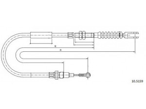 CABOR 10.5159 trosas, stovėjimo stabdys
NTC9400