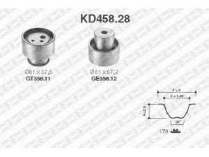 SNR KD458.28 paskirstymo diržo komplektas 
 Techninės priežiūros dalys -> Papildomas remontas
0807-12, 0807-13, 7596876, 7596877