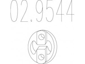 MTS 02.9544 atraminis buferis, triukšmo slopintuvas 
 Išmetimo sistema -> Surinkimo dalys -> Atskiros surinkimo dalys -> Guminė apsauga