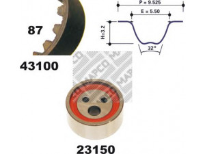 MAPCO 23100 paskirstymo diržo komplektas 
 Techninės priežiūros dalys -> Papildomas remontas
16806-00QA9, 16806-00QAU, 1680600QAT