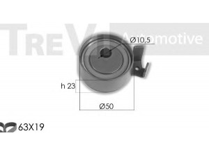 TREVI AUTOMOTIVE KD1358 paskirstymo diržo komplektas 
 Techninės priežiūros dalys -> Papildomas remontas