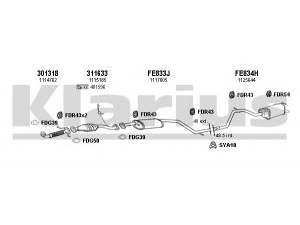 KLARIUS 361545U išmetimo sistema 
 Išmetimo sistema -> Išmetimo sistema, visa