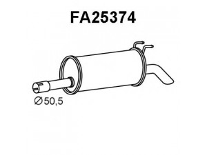 VENEPORTE FA25374 galinis duslintuvas 
 Išmetimo sistema -> Duslintuvas
46519641, 46785046, 51770424