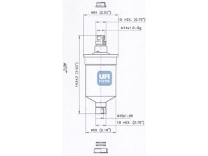 UFI 31.676.00 kuro filtras 
 Techninės priežiūros dalys -> Papildomas remontas
25055198, 067133511