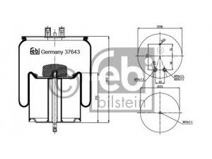 FEBI BILSTEIN 37643 dėklas, pneumatinė pakaba 
 Pakaba -> Pneumatinė pakaba
50 10 239 971, 50 10 294 308