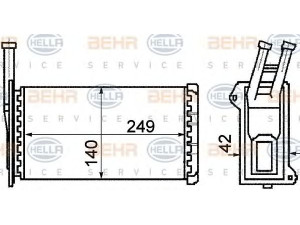 HELLA 8FH 351 311-081 šilumokaitis, salono šildymas 
 Šildymas / vėdinimas -> Šilumokaitis
1 632 527, 1 634 096, 1 634 905