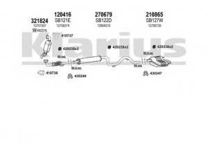 KLARIUS 750184E išmetimo sistema 
 Išmetimo sistema -> Išmetimo sistema, visa