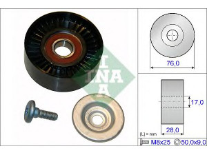 INA 532 0648 10 kreipiantysis skriemulys, V formos rumbuotas diržas 
 Diržinė pavara -> V formos rumbuotas diržas/komplektas -> Laisvasis/kreipiamasis skriemulys
271 200 0570