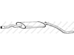 BOSAL 282-699 vidurinis duslintuvas 
 Išmetimo sistema -> Duslintuvas
GEX-33178, GEX-33223, GEX-33241