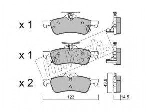 fri.tech. 572.1 stabdžių trinkelių rinkinys, diskinis stabdys 
 Techninės priežiūros dalys -> Papildomas remontas
04466-0D010