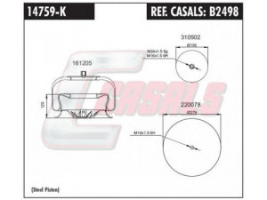 CASALS B2498 dėklas, pneumatinė pakaba
A9423204421