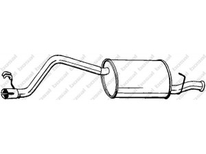 BOSAL 148-035 galinis duslintuvas 
 Išmetimo sistema -> Duslintuvas
7 588 263, 7 535 561, 7 544 671