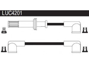 LUCAS ELECTRICAL LUC4201 uždegimo laido komplektas 
 Kibirkšties / kaitinamasis uždegimas -> Uždegimo laidai/jungtys
T542B