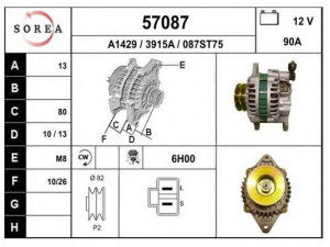 EAI 57087 kintamosios srovės generatorius
A3TB5099, 23100VK010