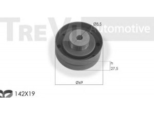 TREVI AUTOMOTIVE KD1109 paskirstymo diržo komplektas 
 Techninės priežiūros dalys -> Papildomas remontas