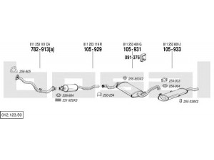 BOSAL 012.123.50 išmetimo sistema 
 Išmetimo sistema -> Išmetimo sistema, visa