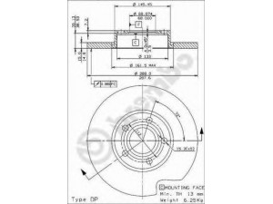 BREMBO 08.5747.14 stabdžių diskas 
 Stabdžių sistema -> Diskinis stabdys -> Stabdžių diskas
4A0615301B