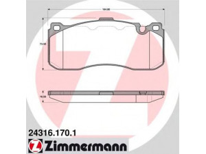 ZIMMERMANN 24316.170.1 stabdžių trinkelių rinkinys, diskinis stabdys 
 Techninės priežiūros dalys -> Papildomas remontas
34 11 6 786 044