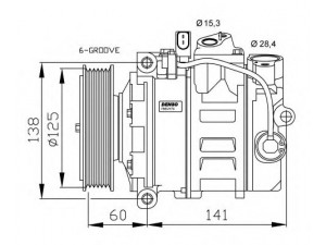 NRF 32509G kompresorius, oro kondicionierius 
 Oro kondicionavimas -> Kompresorius/dalys
4E0260805AA, 4E0260805AH, 4E0260805AL