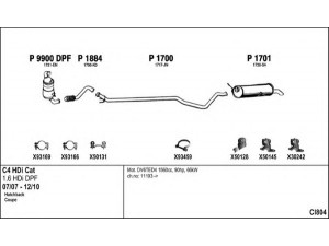 FENNO CI804 išmetimo sistema 
 Išmetimo sistema -> Išmetimo sistema, visa