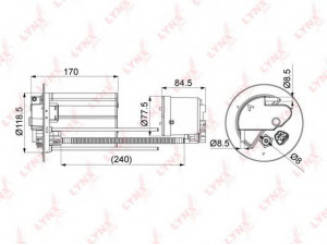 LYNXauto LF-1075M kuro filtras 
 Techninės priežiūros dalys -> Papildomas remontas
77024-0D060, 77024-0D061, 77024-0D062