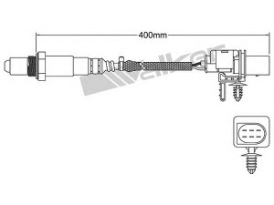 WALKER PRODUCTS 250-25034 lambda jutiklis 
 Išmetimo sistema -> Lambda jutiklis
022 906 262 CA, 11787590713, 1609345480