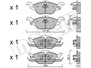 METELLI 22-0257-0 stabdžių trinkelių rinkinys, diskinis stabdys 
 Techninės priežiūros dalys -> Papildomas remontas
1605000, 1605034, 1605070, 1605091