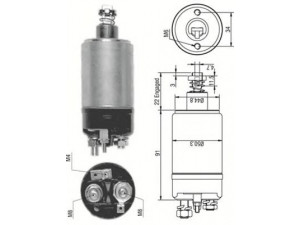 MAGNETI MARELLI 940113050249 solenoidinis jungiklis, starteris