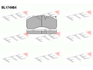 FTE BL1749B4 stabdžių trinkelių rinkinys, diskinis stabdys 
 Techninės priežiūros dalys -> Papildomas remontas
299 2336, 299 6468, 81 50820 5017